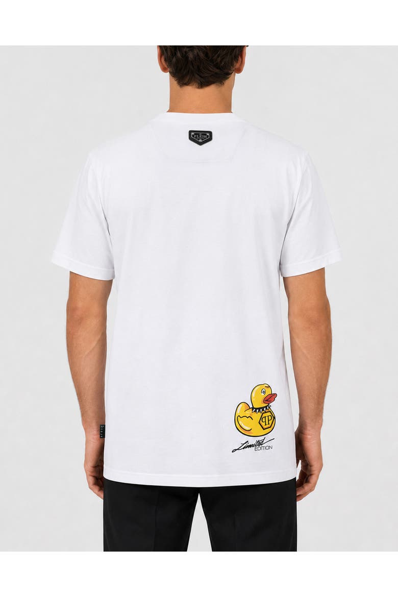 T-shirt Round Neck Ss Skull Men, Alternate, color, white