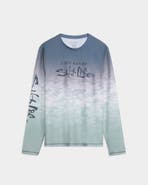 Salt Life Fish Net Fade Perforated Tee