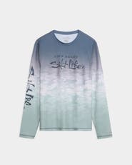 Salt Life Fish Net Fade Perforated Tee