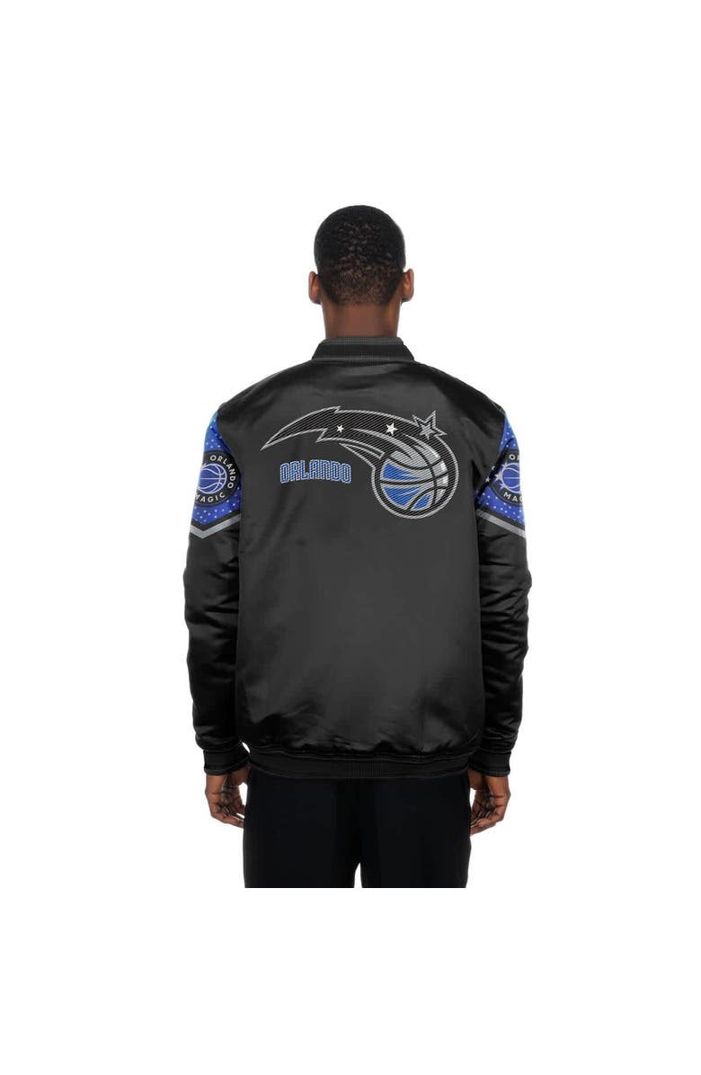 New Era Men's New Era Black Orlando Magic 2025/26 City Edition Full-Snap Satin Jacket, Alternate, color, Black