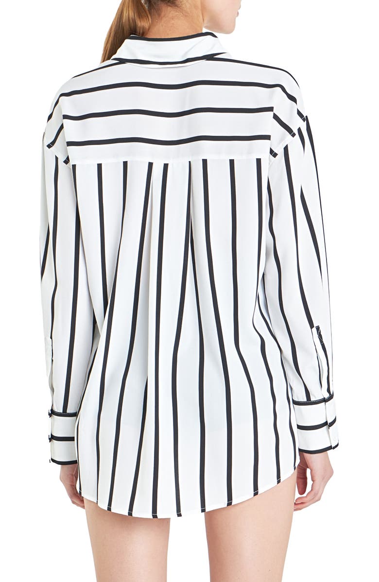 Grey Lab Wide Stripe Shirt, Alternate, color, White/ Black