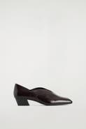 COS Angular Leather Heeled Ballet Flats