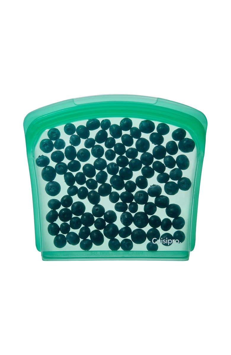 CUISIPRO Pack-It Silicone Reusable Storage Bag, 2000ml/67.5 oz, Alternate, color, Green