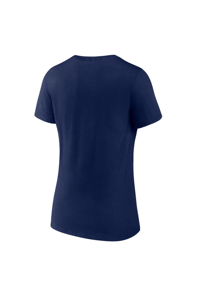 Women's Fanatics Branded Navy Atlanta Braves Team Lockup V-Neck T-Shirt, Alternate, color, Navy