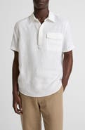 Vince Short Sleeve Linen Popover Shirt