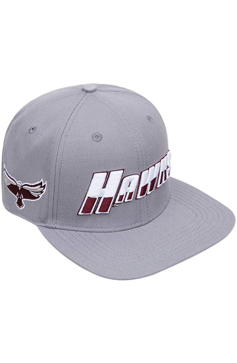PRO STANDARD Men's Pro Standard Gray Maryland Eastern Shore Hawks Evergreen Hawks Snapback Hat, Main, color, Gray