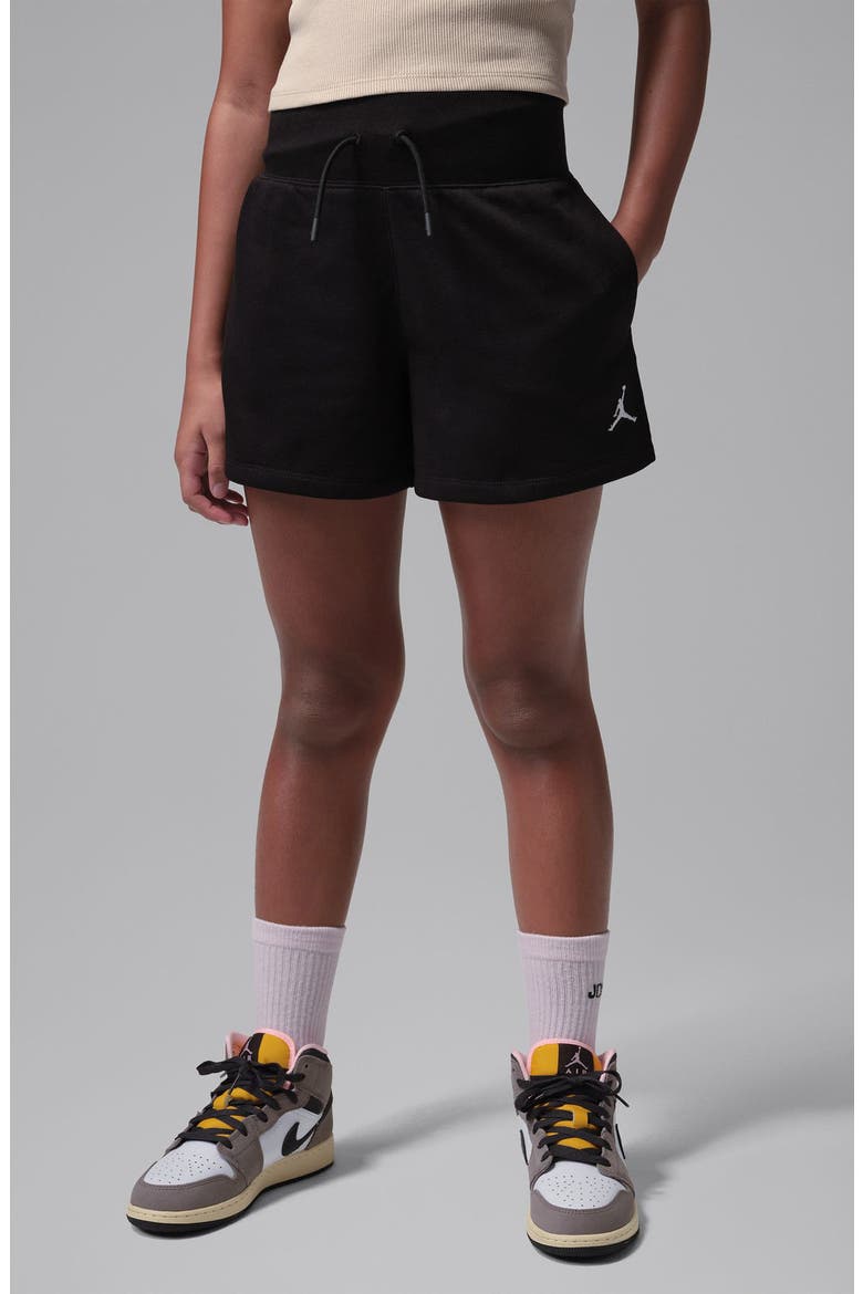 Kids' Brooklyn Fleece Pull-On Shorts, Alternate, color, BLACK