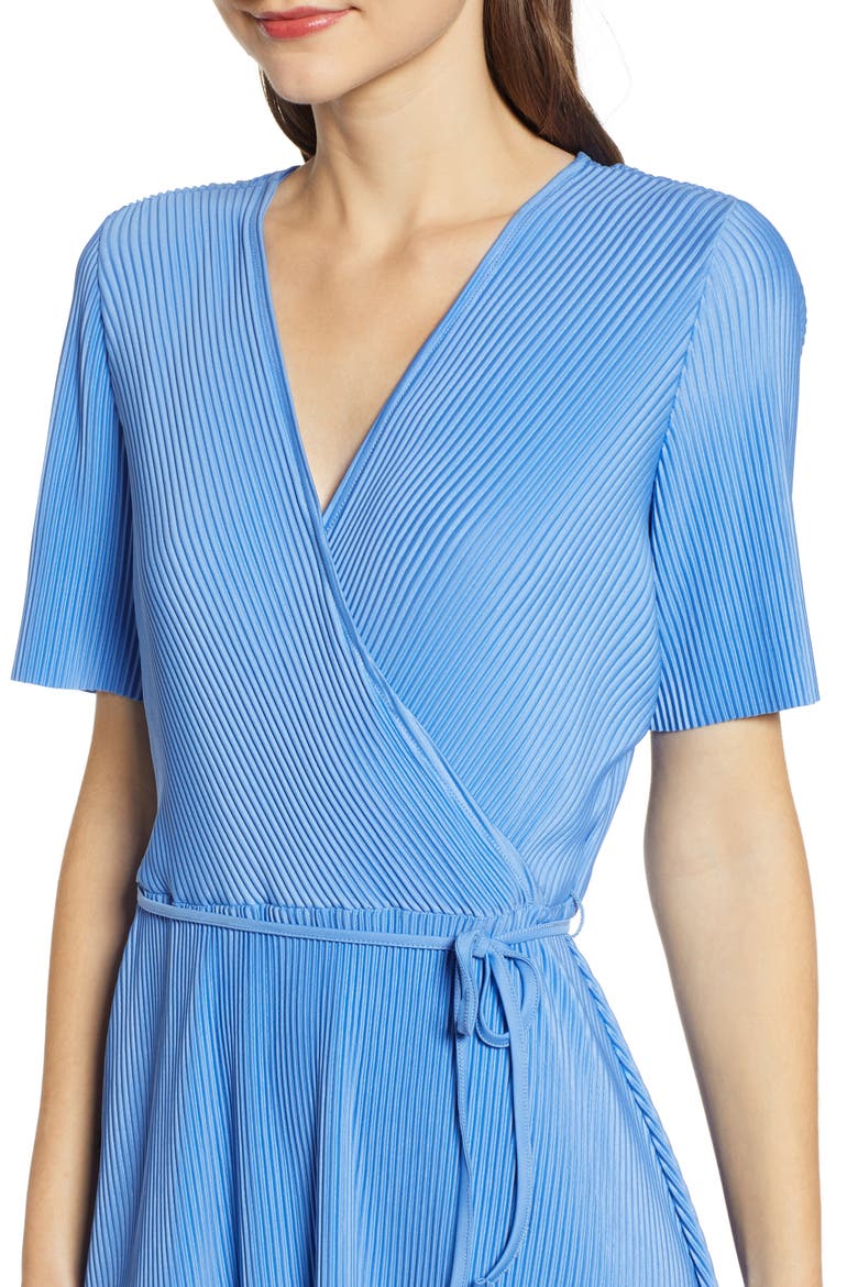 Tally Wrap Dress, Alternate, color, GRANADA SKY