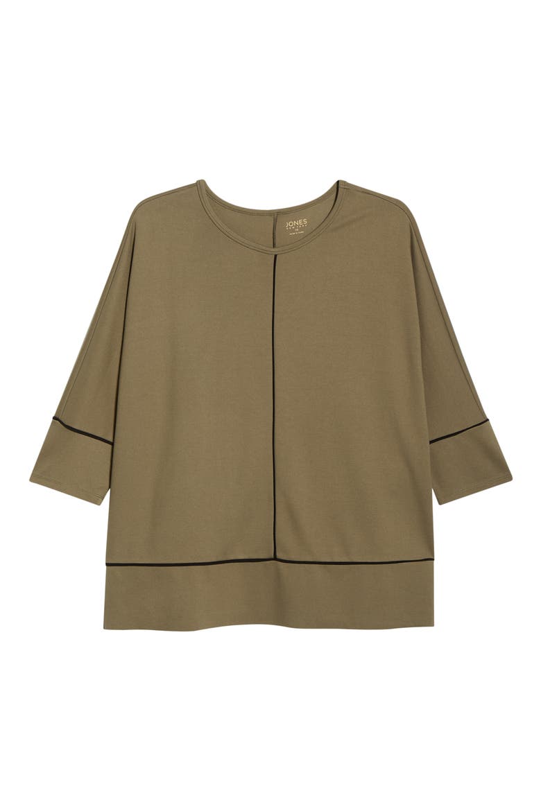 Piped Dolman Sleeve Tunic, Alternate, color, JASPER GREEN / JONES BLACK