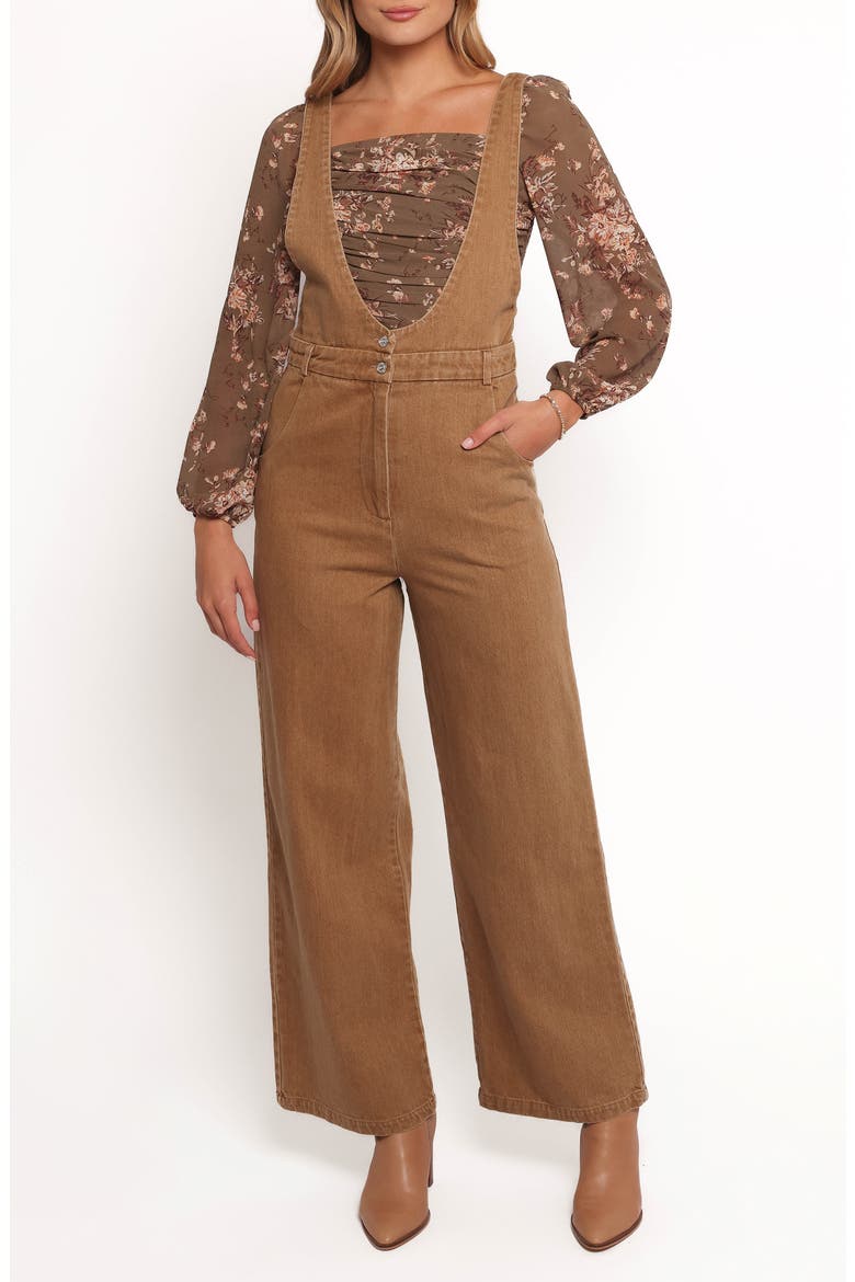 Vieve Denim Jumpsuit, Main, color, BROWN