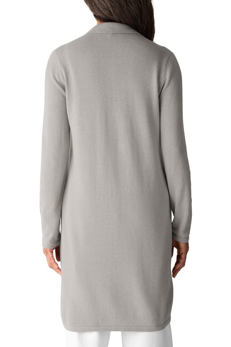 Collared Organic Cotton Blend Cardigan, Alternate, color, CHALK