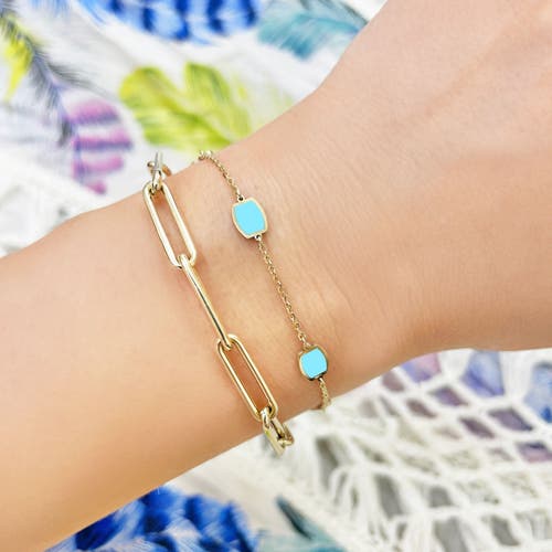 The Lovery Fine Jewelry Turquoise Icon Bracelet In Blue
