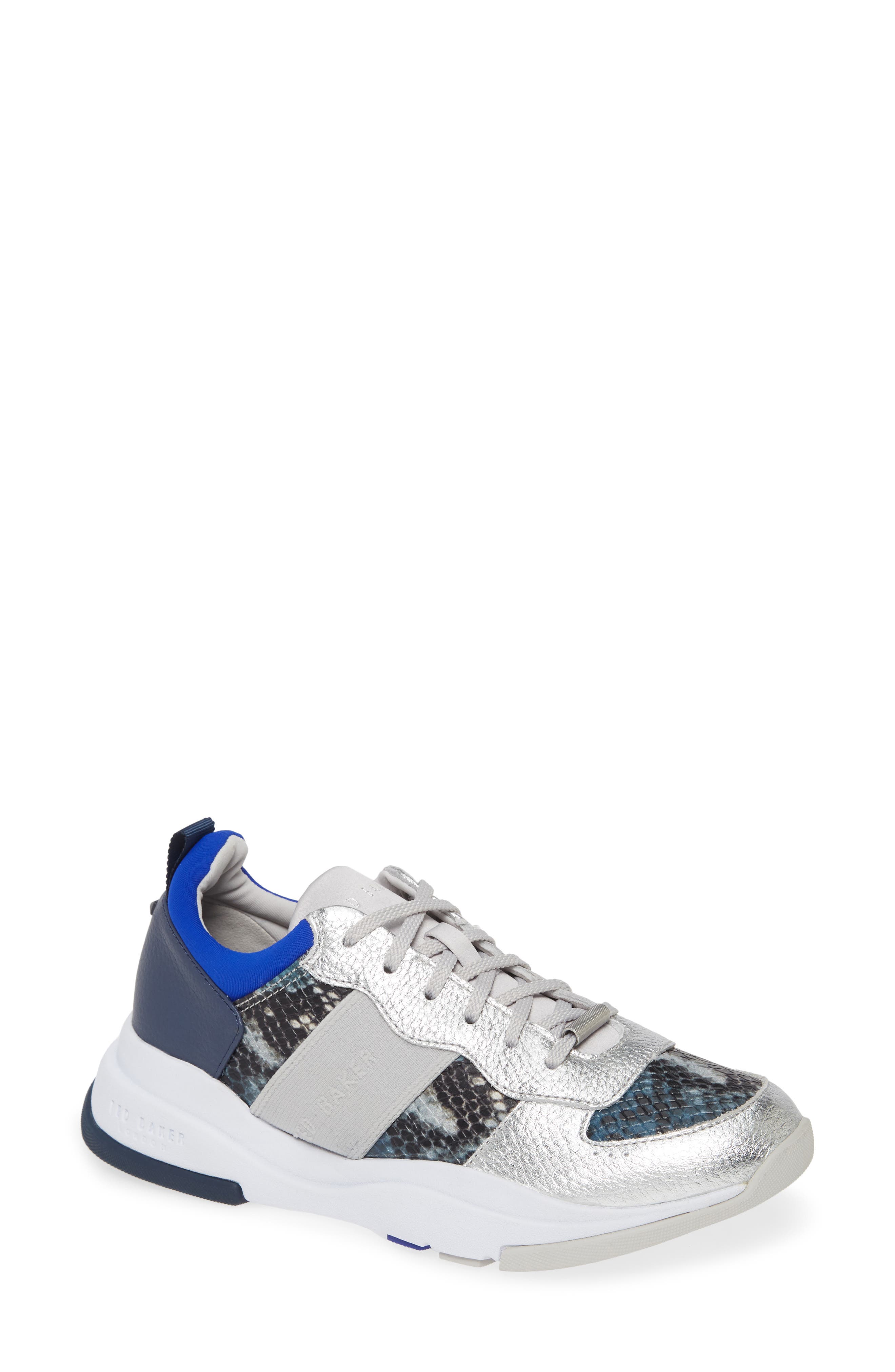 Wavara Sneaker, Main, color, BLUE LEATHER