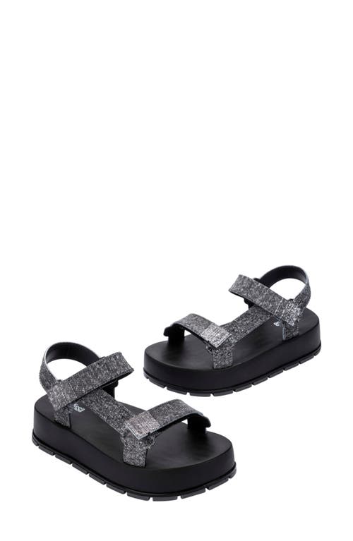 Melissa Denim Platform Strappy Sandal In #n/a, Women's At Urban Outfitters In Black Jeans