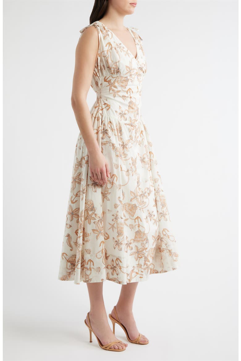 Nautical Print Dress, Alternate, color, CREAM