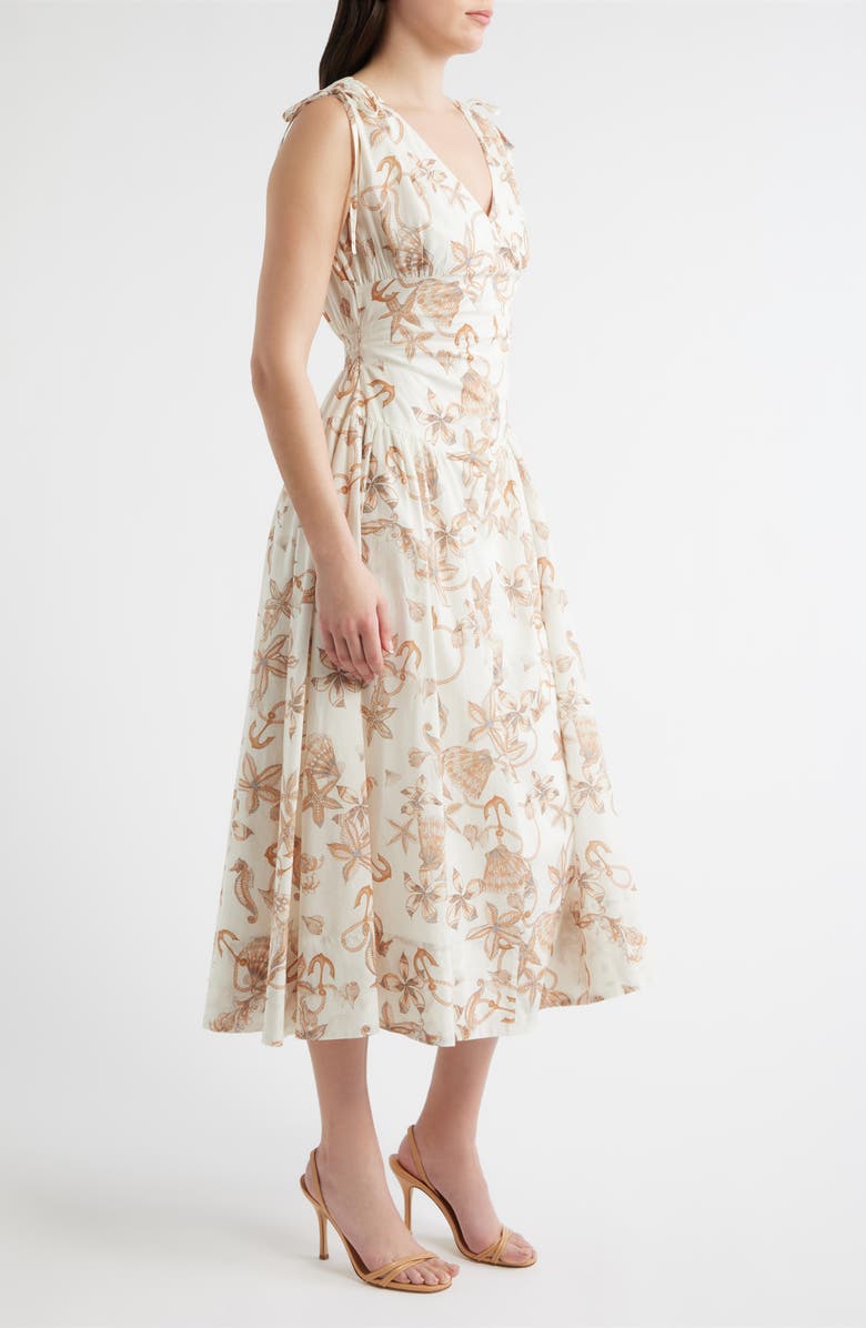 ZOE AND CLAIRE Nautical Print Dress, Alternate, color, Cream