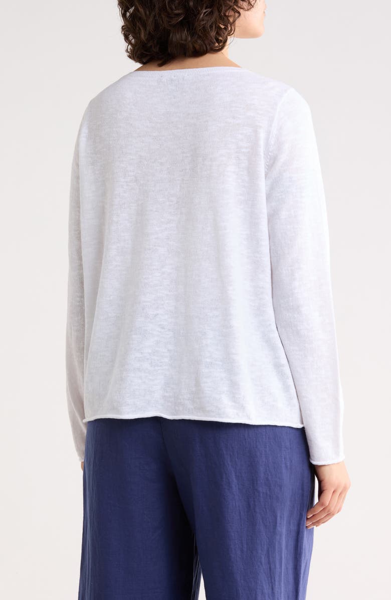 Eileen Fisher Boat Neck Organic Linen & Cotton Sweater, Alternate, color, 