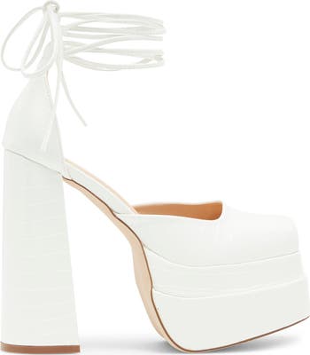 Wolfe 2 Croc Embossed Platform Pump