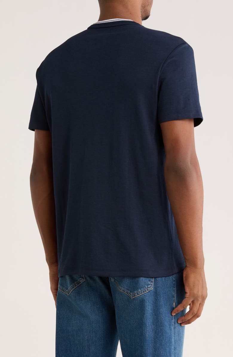 Calvin Klein Tech Interlock Jacquard Crewneck T-Shirt, Alternate, color, Dark Sapphire