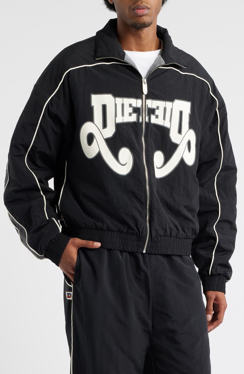 DIET STARTS MONDAY Reverso Nylon Jacket, Alternate, color, Black/Grey