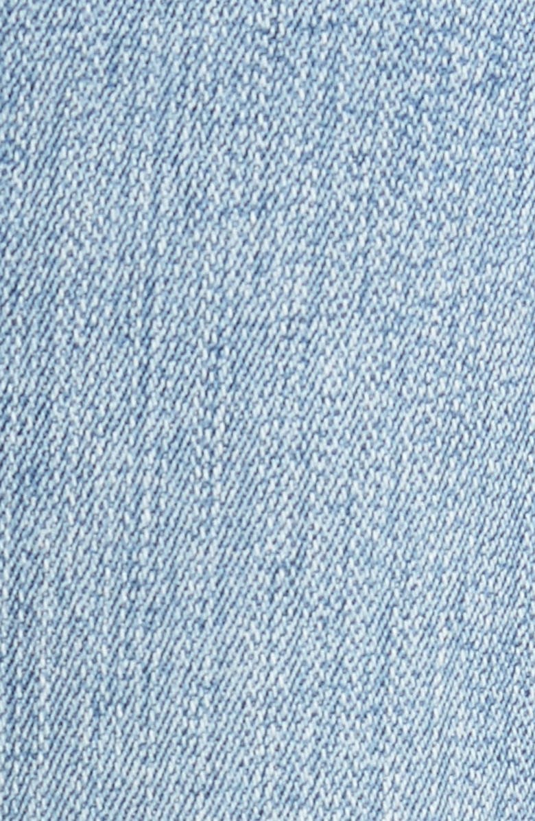 Sun & Shadow Fringe Cuff Crop Jeans, Alternate, color, 