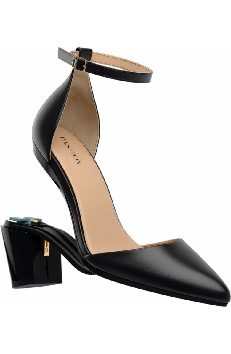 Pashion Footwear The D'Orsay 3" Block Heel, Alternate, color, Coal Leather