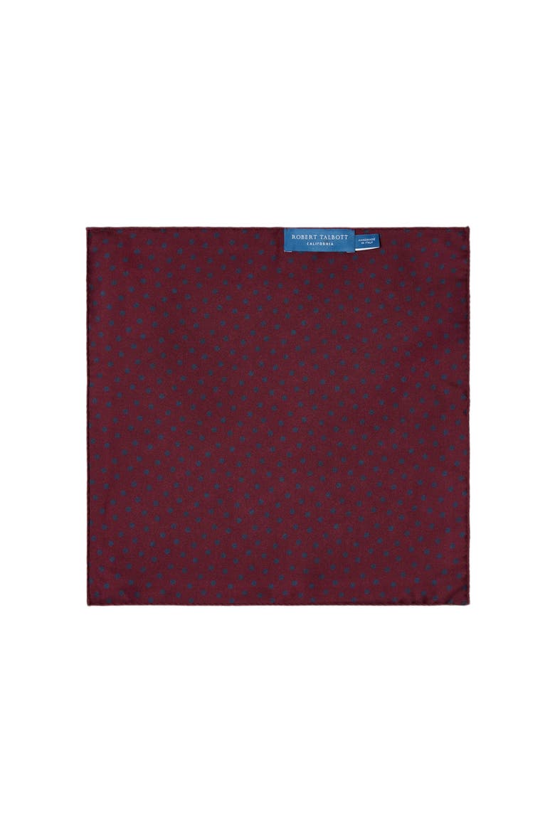Paisley Collins Double Print Pocket Square, Alternate, color, Maroon Multi
