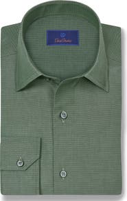 David Donahue Micro Dobby Cotton Sport Shirt
