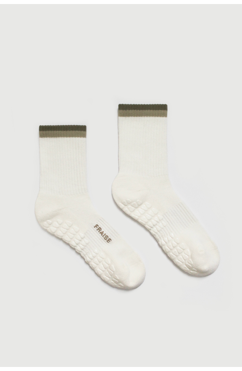 Fraise The Harvest Set Grip Socks, Alternate, color, Cypress/Malt/Brulee