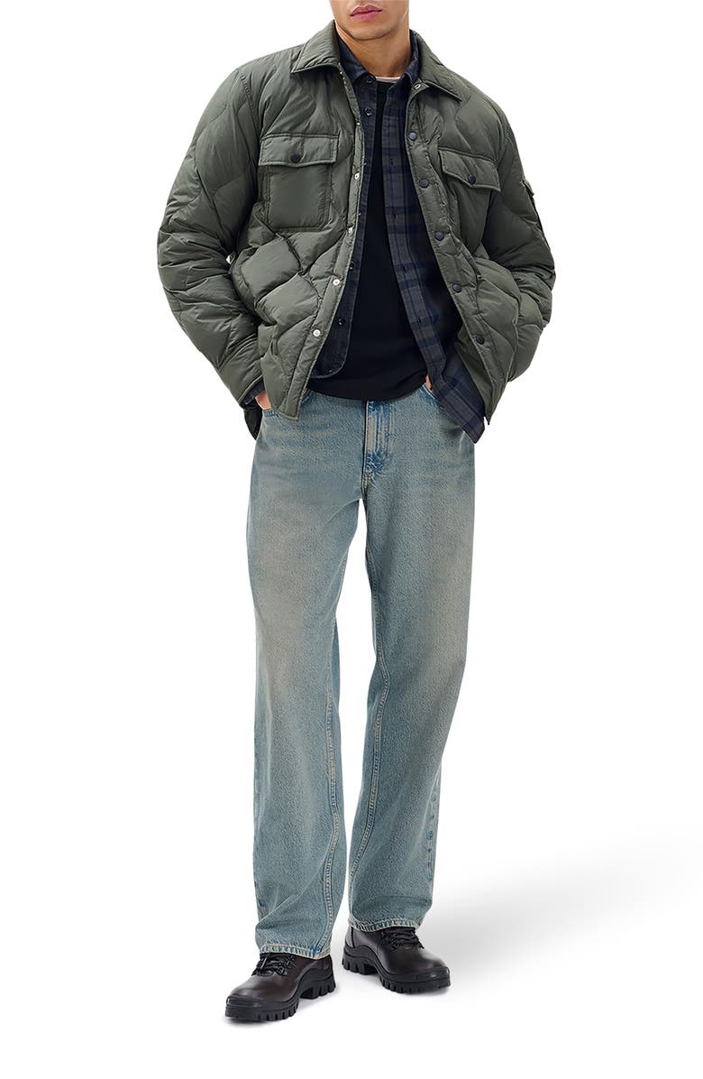 rag & bone Dane Padded Shirt Jacket, Alternate, color, Dark Shadow