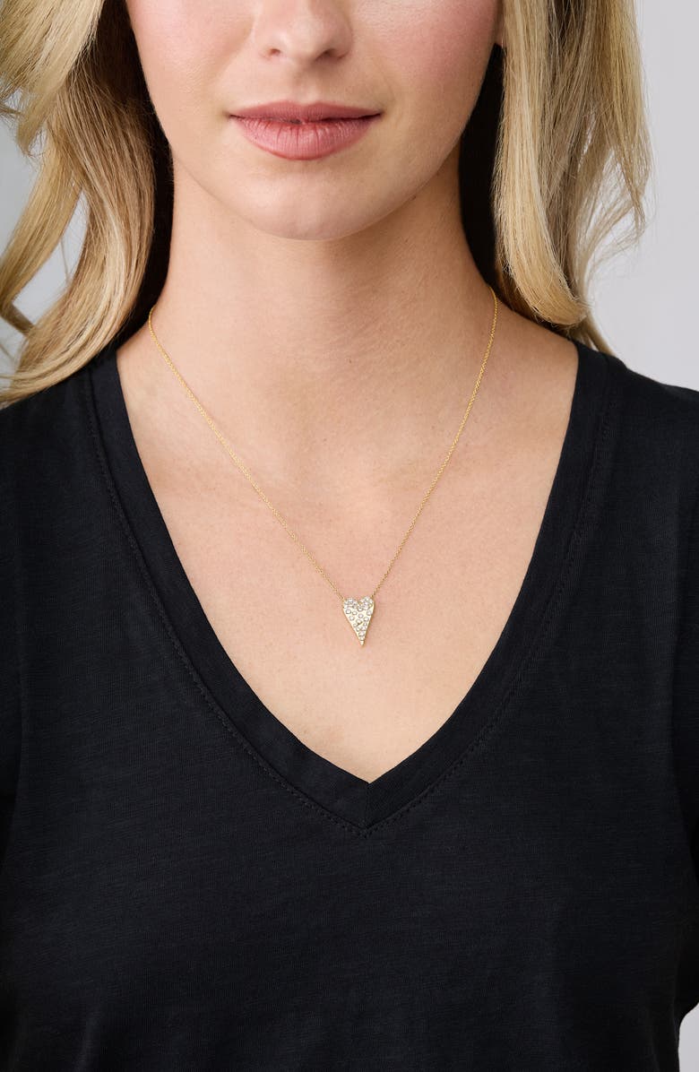 Bony Levy Kiera Diamond Heart Pendant Necklace, Alternate, color, 18Ky Gold
