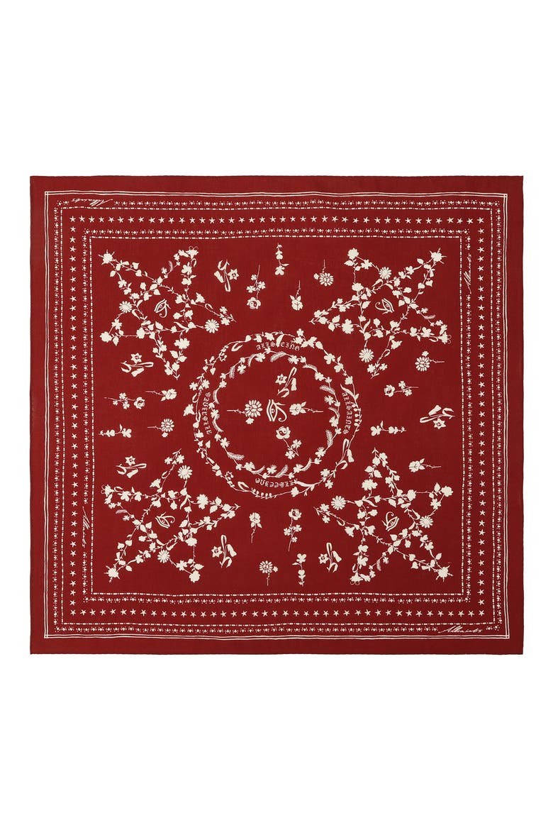 Fleur De Lis Bandana, Alternate, color, RASPBERRY