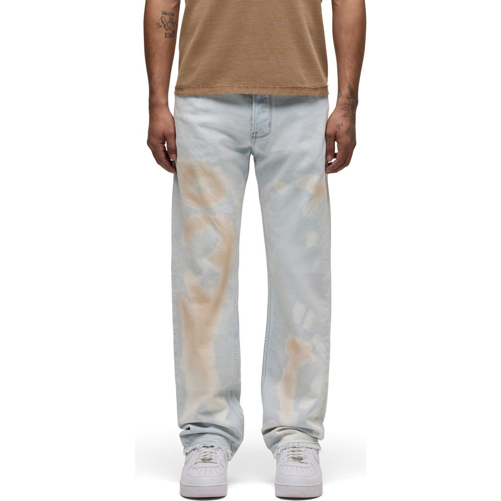 Hudson Wes Classic Straight Fit Jeans In Bleached Cloud