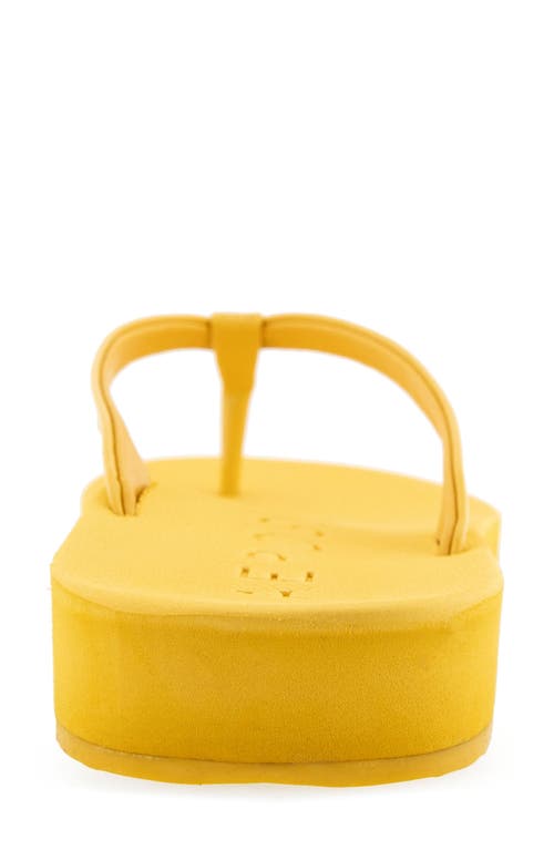 Aerosoles Jace Flip Flop In Yellow Freesia