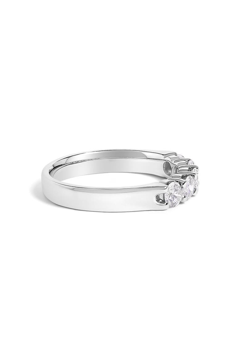 14K Gold 3/4 Ctw Diamond 5 Stone Band Ring, Alternate, color, White Gold