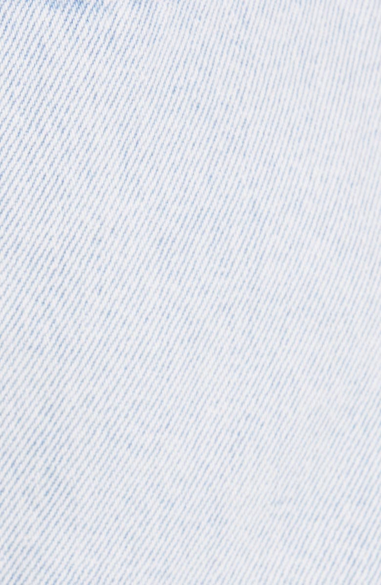 Off-White Diagonal Stripe Block Denim Shorts, Alternate, color, 