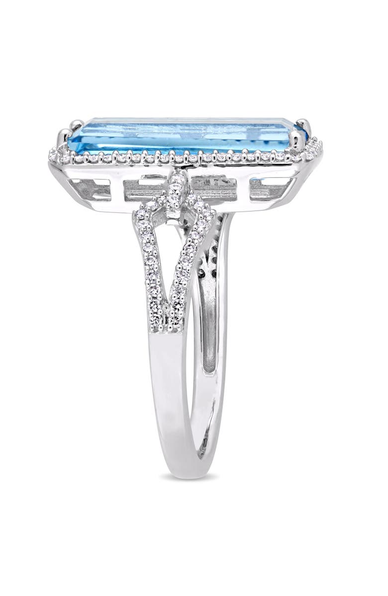 Julianna B. Topaz & Diamond Octagon Halo Ring 14k, Alternate, color, Topaz