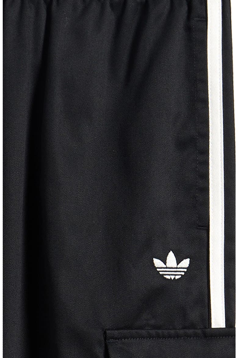Kids' 3-Stripes Cargo Pants, Alternate, color, BLACK
