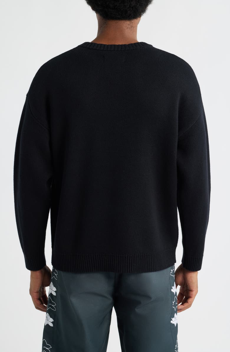 SANTO STUDIO Blurry Dog Knit Sweater, Alternate, color, Black