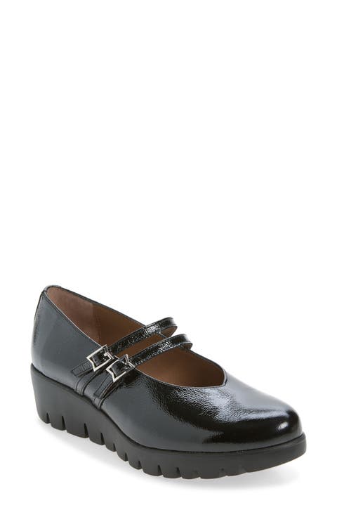 Double Strap Mary Jane Wedge Pump