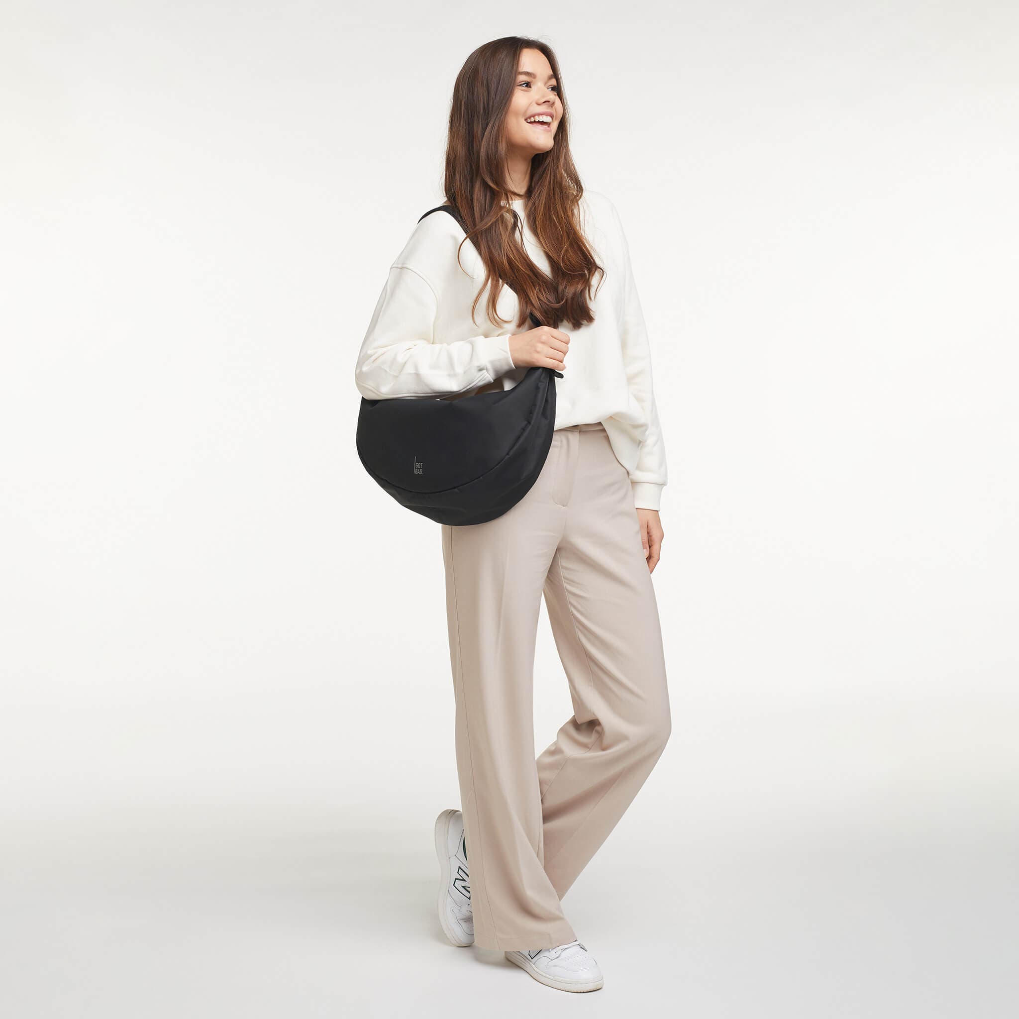 Moon Bag Large, Alternate, color, BLACK