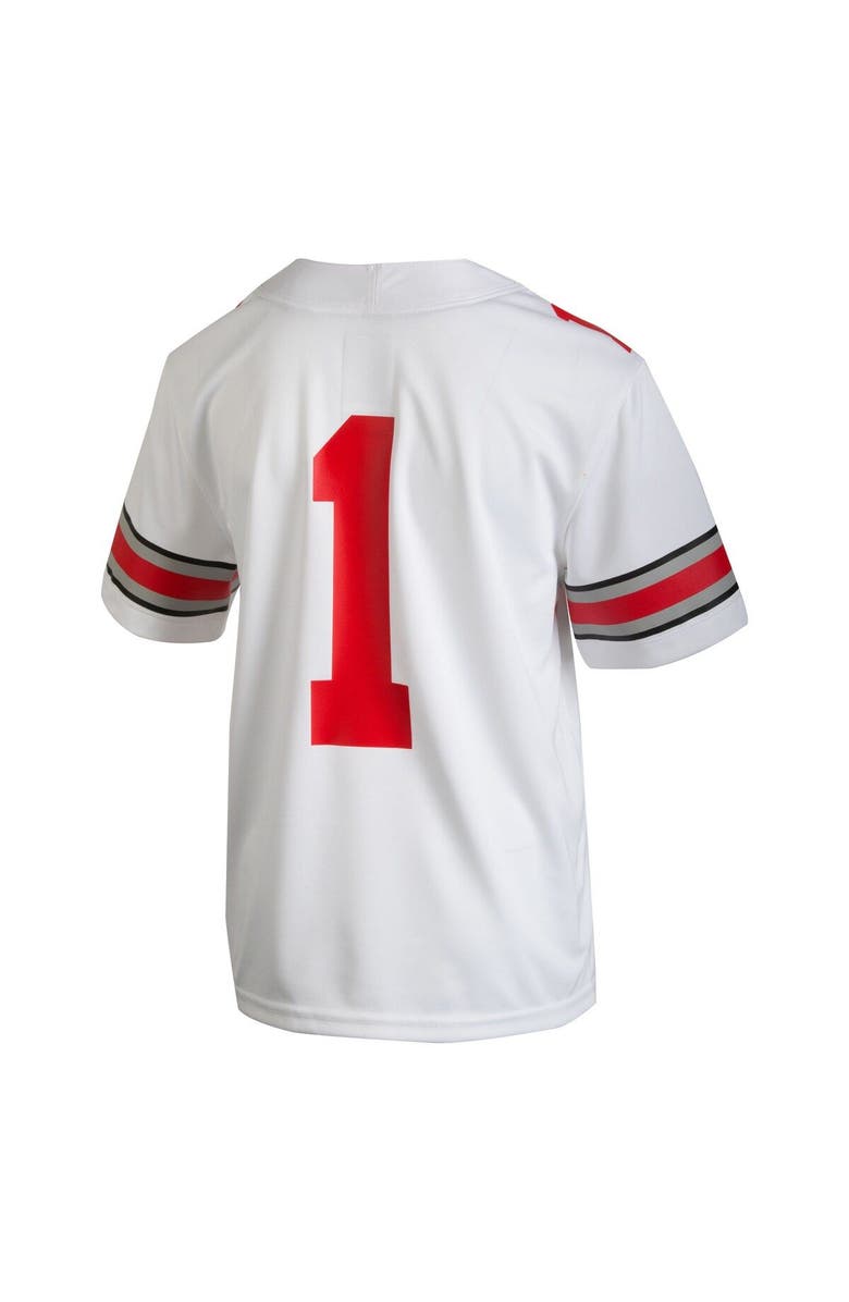 Nike Youth Nike #1 White Ohio State Buckeyes Team Replica Football Jersey, Alternate, color, White