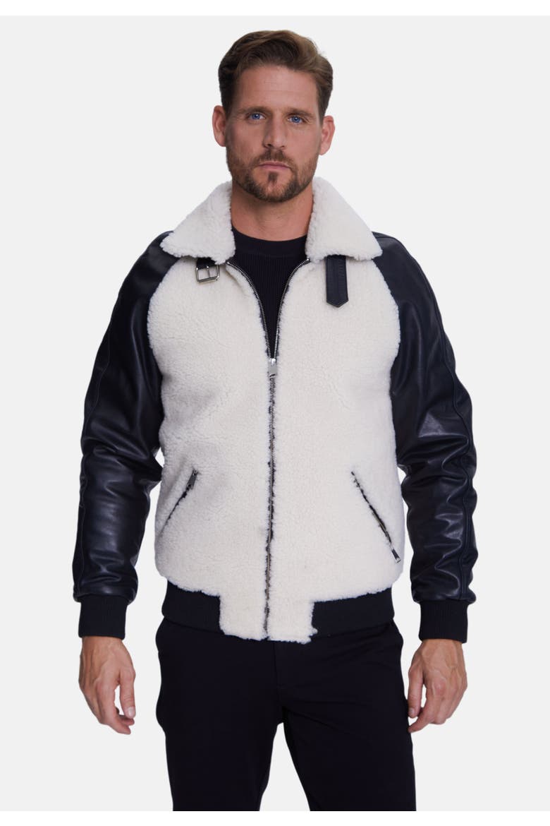 John Sheepskin Jacket, Main, color, Black