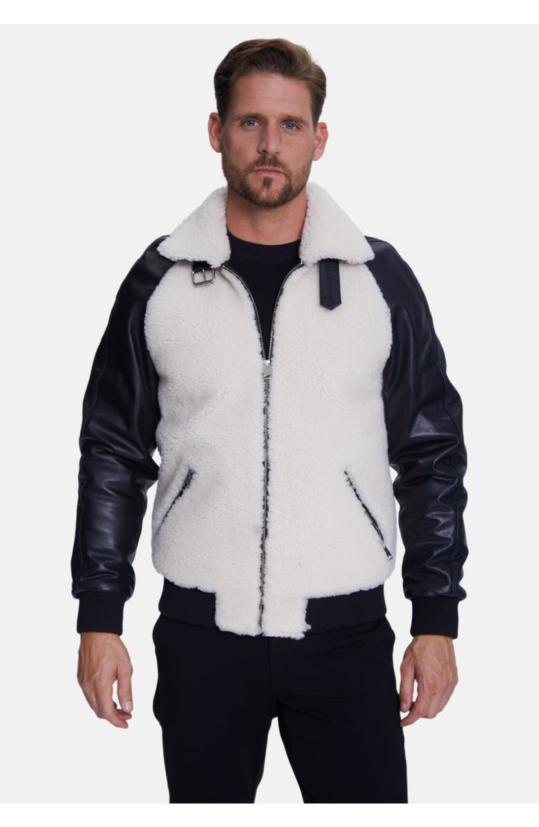 Furniq UK John Sheepskin Jacket, Alternate, color, Black