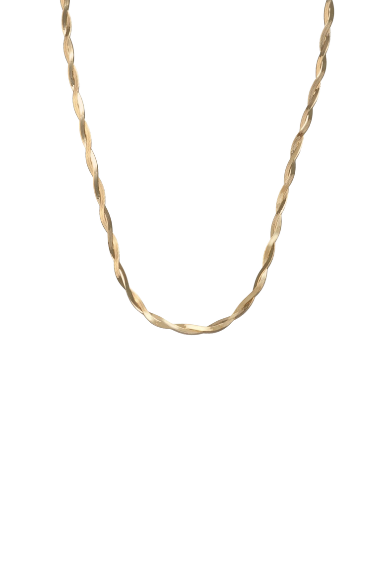 18k Gold Plated Sterling Silver Cass Intertwined Snake Necklace Gift Idea, Main, color, Gold