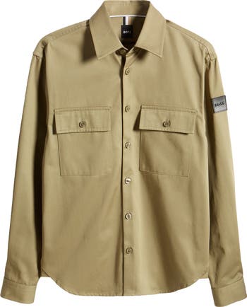BOSS Owen Cotton Shirt Jacket | Nordstrom