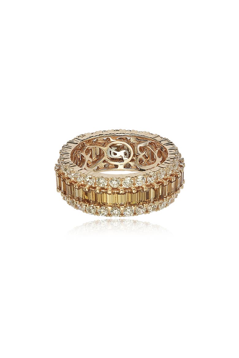 Eternity Cubic Zirconia Band Ring, Alternate, color, BROWN