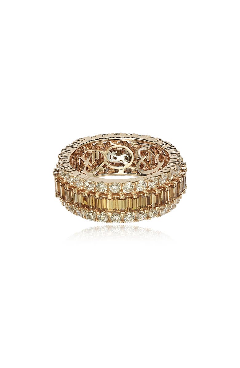 SUZY LEVIAN Eternity Cubic Zirconia Band Ring, Alternate, color, Brown
