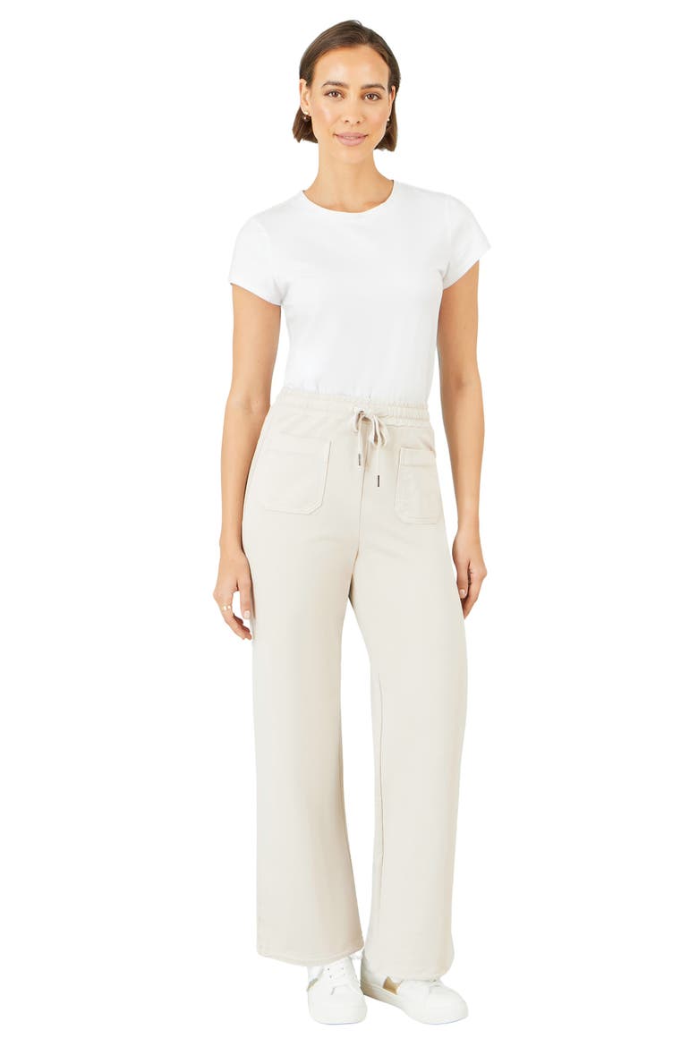 Relaxed Stretch Wide Leg Trousers, Alternate, color, Chalk