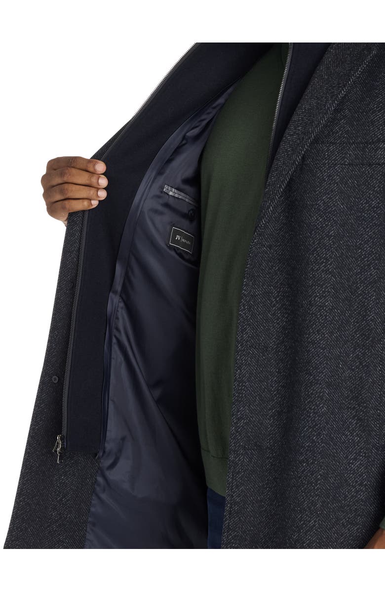 JV Reflex Big & Tall Darren X Overcoat, Alternate, color, Navy
